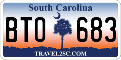 SC license plate BTO683