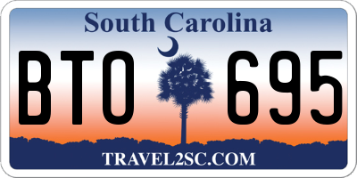 SC license plate BTO695