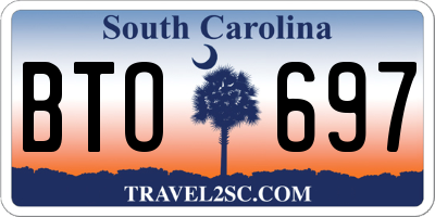 SC license plate BTO697