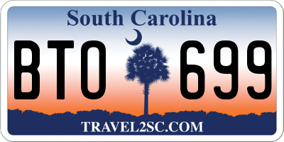 SC license plate BTO699