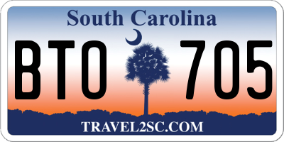 SC license plate BTO705
