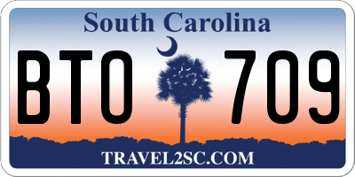 SC license plate BTO709