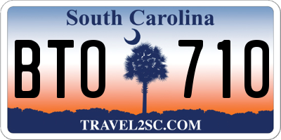 SC license plate BTO710