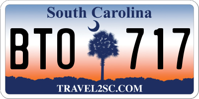 SC license plate BTO717