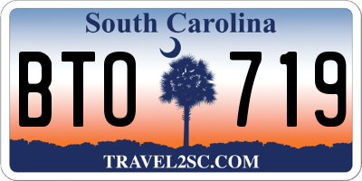 SC license plate BTO719