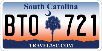 SC license plate BTO721