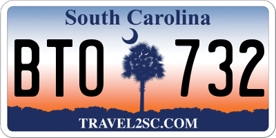 SC license plate BTO732