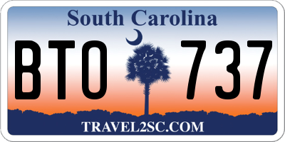 SC license plate BTO737
