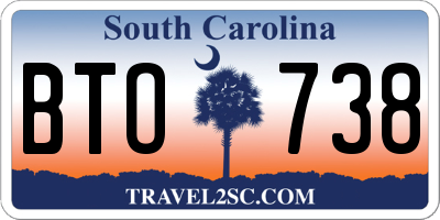 SC license plate BTO738
