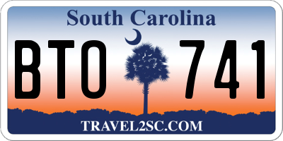 SC license plate BTO741