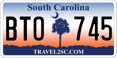 SC license plate BTO745