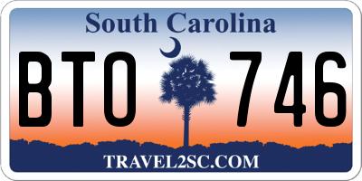 SC license plate BTO746