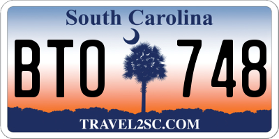 SC license plate BTO748