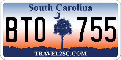 SC license plate BTO755