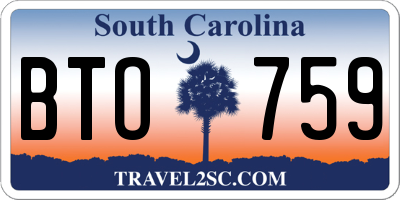 SC license plate BTO759