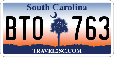 SC license plate BTO763