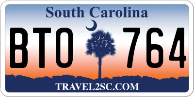 SC license plate BTO764