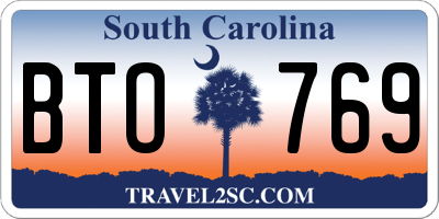 SC license plate BTO769