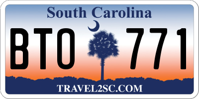 SC license plate BTO771