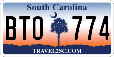 SC license plate BTO774