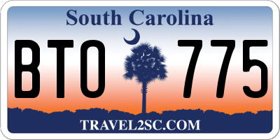 SC license plate BTO775