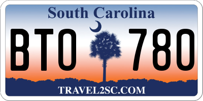 SC license plate BTO780