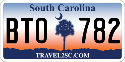 SC license plate BTO782