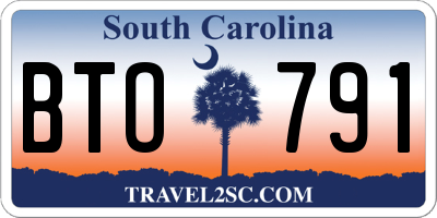 SC license plate BTO791