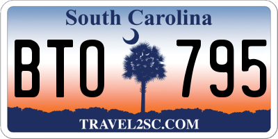 SC license plate BTO795