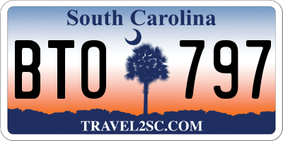 SC license plate BTO797
