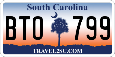 SC license plate BTO799