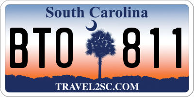 SC license plate BTO811