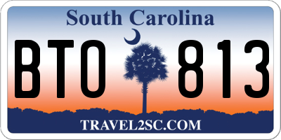 SC license plate BTO813