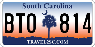 SC license plate BTO814