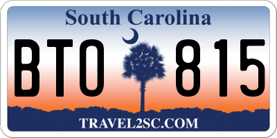 SC license plate BTO815