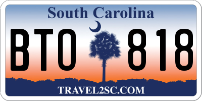 SC license plate BTO818
