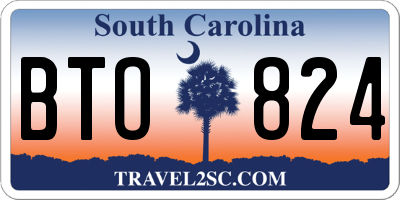 SC license plate BTO824