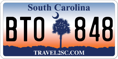 SC license plate BTO848