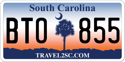 SC license plate BTO855