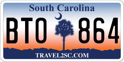 SC license plate BTO864