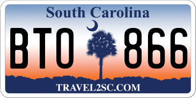 SC license plate BTO866