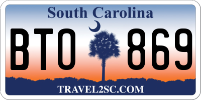 SC license plate BTO869