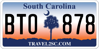 SC license plate BTO878
