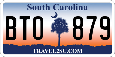 SC license plate BTO879