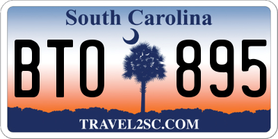 SC license plate BTO895