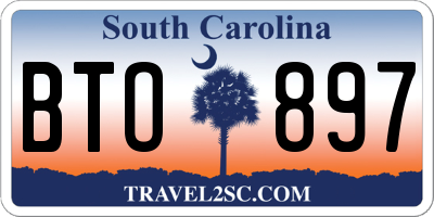 SC license plate BTO897