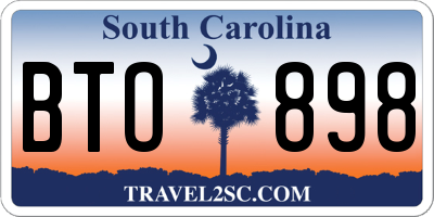 SC license plate BTO898