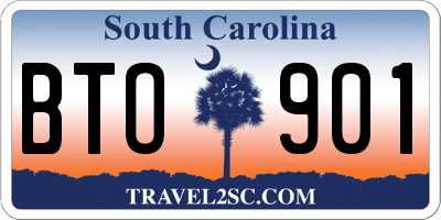 SC license plate BTO901