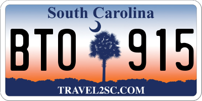 SC license plate BTO915