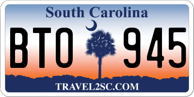 SC license plate BTO945